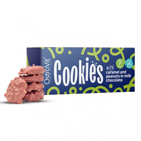 Cookies with Caramel and Peanuts in Milk Chocolate 100g